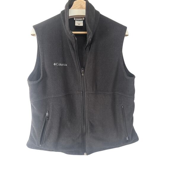 Columbia Fleece Vest, Womens XLarge, black - Picture 2 of 5